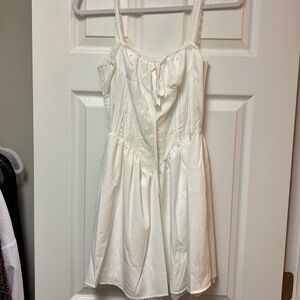 White corset babydoll dress